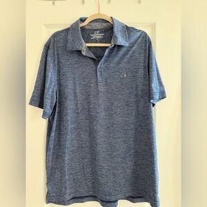 Vineyard Vines Heathered Navy Polo Shirt